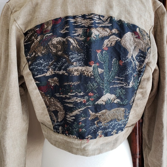 Rare Vintage 80s Texas Country Cropped Jacket - Picture 6 of 6